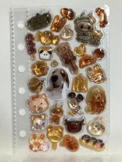 ㉗【ブラウン系】立体シール まとめ売り おすそ分け シール交換