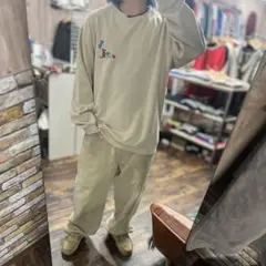 ECKO UNLTD 4L ストリートベージュ スケートボード刺繍 スウェット