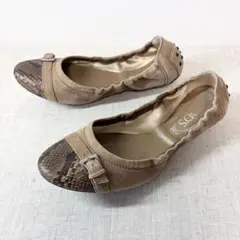 極美品★TODS トッズ バレエ フラットシューズ ストラップ ベルト パイソンのサムネイル