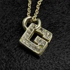 GIVENCHY G Logo Rhinestone Necklace