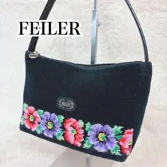 【美品】FEILER フェイラー ワンショルダーバッグ ハンドバッグ 花柄