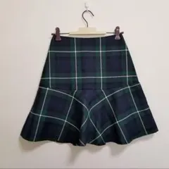 23区チェック柄フレアスカート 30