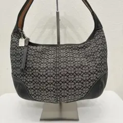 良品】COACH コーチ ホーボー シグネチャー ショルダーバッグ 三日月型