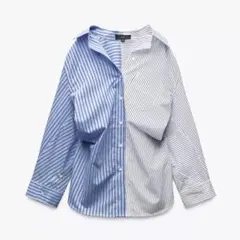 ZARA オーバーサイズストライプシャツ