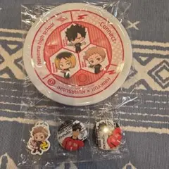 ハイキュー!! 音駒高校 缶バッジ キーホルダー セット