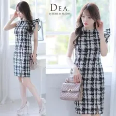 ROBE de FLEURS ローブドフルール ツイードミニドレス DE2201