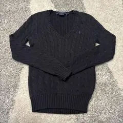 RALPH LAUREN SPORT ケーブルニット ブラック XS