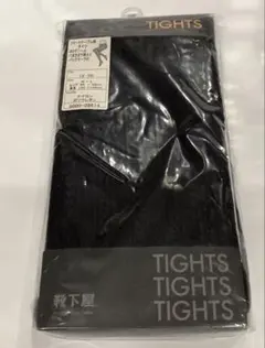 ケーブル編みタイツ 80デニール　M-L ブラック