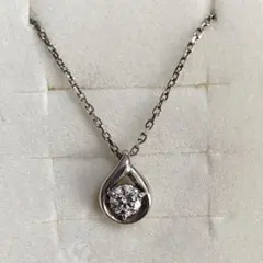 【即日発送】4℃ シルバーネックレス　しずく型