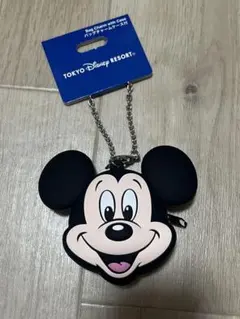 ディズニー　バッグチャームケース付き　ミッキー　コインケース　キ　新品