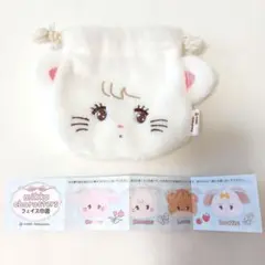 mikko characters　フェイス巾着