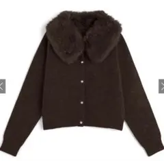 ファーティペット付きカーディガン[fo2194]