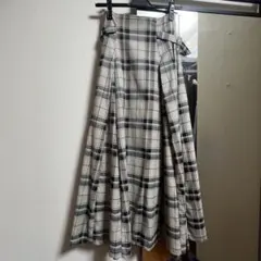 チェックボックスプリーツスカート