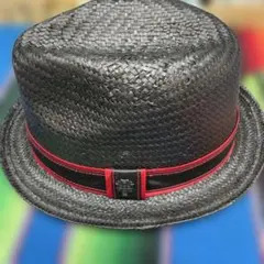 タイトリストストローハット チェック柄リボン付き　新品タグ付き タイトリストストローハット チェック柄リボン付き 新品タグ付き