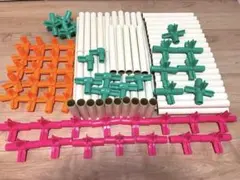 People 　白いわんぱくジム　ジャングルジム　パイプ+ジョイントパーツ