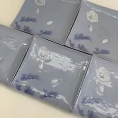 角皿　　昭和レトロ　花　5点セット