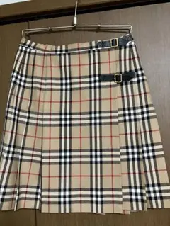 Burberrys ブルーレーベル　ノバチェックプリーツ巻スカート 36