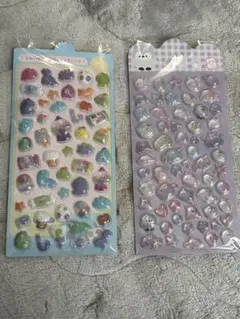 ぷくぷく　ぷっくりシール　動物　2枚セット