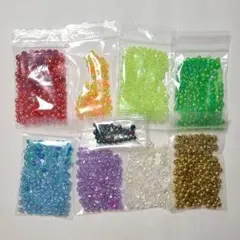 カラフルクリアビーズ アソート９色セット