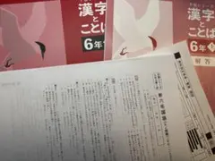 予習シリーズ　漢字とことば 6年上　 国語週テスト　正答率表付き　四谷大塚