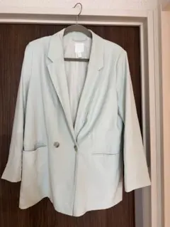 淡いミントグリーン テーラードジャケット