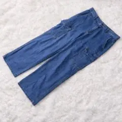 GU デニムカーゴパンツ XL ワイドデニム ワイドシルエット ブルー