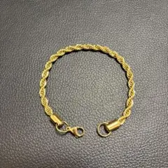 18k gp ロープチェーン ブレスレット ゴールド アバランチ