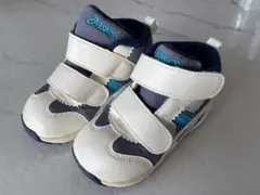 asics ベビーシューズ スニーカー ホワイト/ネイビー