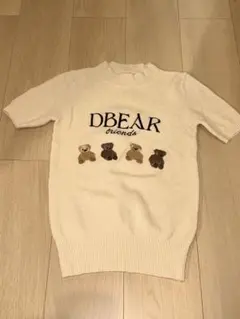 ダーリッチ半袖ニット アイボリー