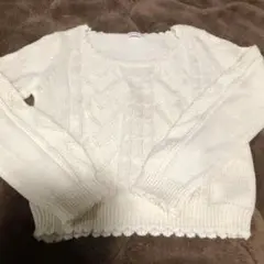 LODISPOTTO アイボリー ハートニット 長袖Mサイズ