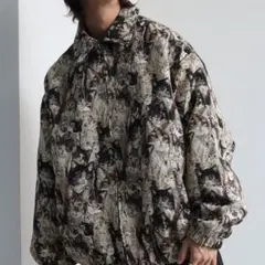 極美品 猫 ブルゾン 総柄 ネコ ビッグシルエット オーバーサイズ ボンバー