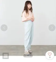 マックハウス NAVY ジョガーパンツ 長ズボン　水色　140 新品のサムネイル