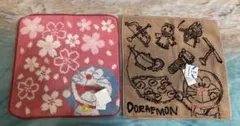 新品　ドラえもん　タオルハンカチ コットン100% モカ&ピンク　桜　2枚