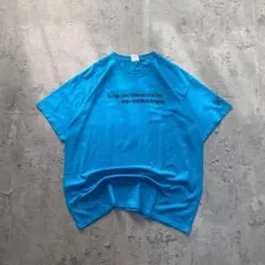 ジャージーズ USA古着 プリント Tシャツ 半袖 英文字 XLサイズ ブルー