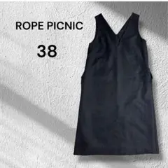 ROPE PICNIC◆ジャンパスカート　ノースリーブワンピース ブラック