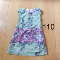 hakka kids 花柄ノースリーブワンピース 110