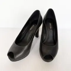 ecco エコー オープントゥ パンプス ブラック 黒 ハイヒール 23cmのサムネイル