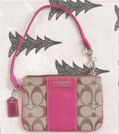 コーチ ハンドバッグ ベージュ/ピンク