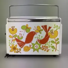 ナショナル製 昭和レトロ鳥柄 ポップアップ トースター 当時もの