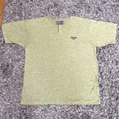 【北斎タグ】 ケンゾージーンズ　Tシャツ　左胸KENZO刺繍　ライトグリーン　Ｌ