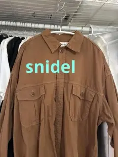 snidel ブラウン　オーバーサイズシャツ