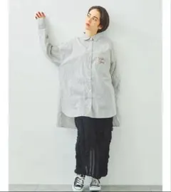 ルーズシルエット　シャツ　ストライプ柄　サマンサモスモス　sm2 長袖