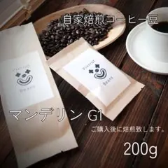 インドネシア マンデリンG1 200g 自家焙煎 コーヒー豆 - メルカリ