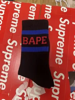 A BATHING APE BAPE ソックス ブラックのサムネイル