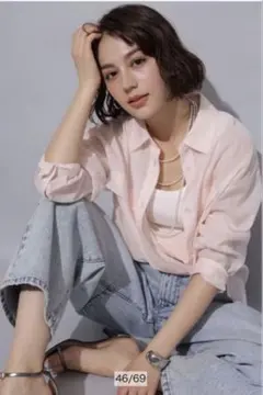 Arpege story アルページュストーリー ２WAY シアーリネンシャツのサムネイル