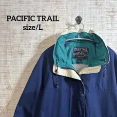 PACIFIC TRAIL フード付きジャケット アウター L ネイビー