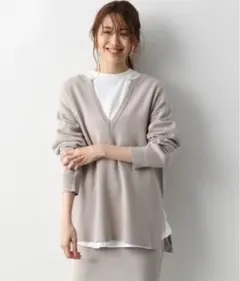 GLOBAL WORK グローバルワークVネック オーバーサイズセーター