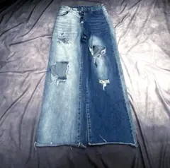 archive 00s grunge crush buggy denim