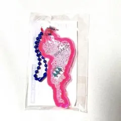 道の駅 マキノ追坂峠限定 メタセコイヤのアクリルキーホルダーピンク×パープル