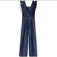 ショルダーフリルデニムオールインワン　gm687